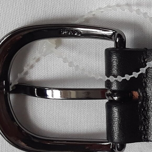 JACOB Genuine Leather Wide Black Belt  New - Picture 11 of 11